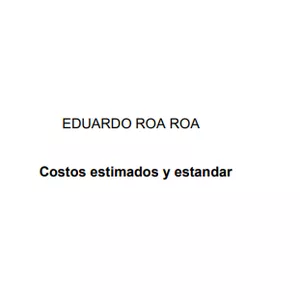 Imagen de portada para Ebook Costos estimados y estandar 
