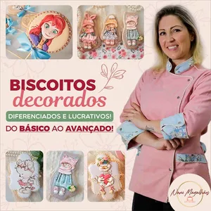 Imagem principal do produto Biscoitos Decorados Diferenciados e Lucrativos - Do Básico ao Avançado! 2.0 