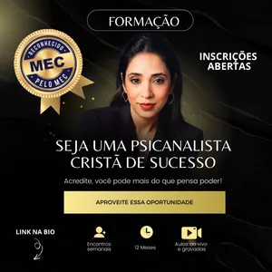 Imagem do curso Seja uma Psicanalista Cristã de Sucesso