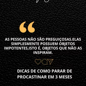 Imagem de capa para o Ebook DICAS DE COMO PARAR DE PROCASTINAR