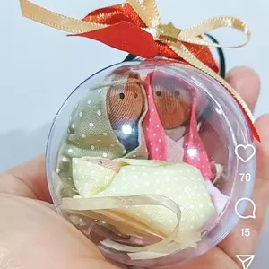 Imagem de capa para o Curso online Mini Presépio na bolinha de acrílico