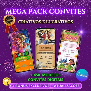 Imagem de capa para o Curso online MEGA PACK CONVITES CRIATIVOS E LUCRATIVOS