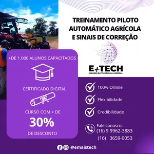 Imagem de capa para o Evento online Treinamento Piloto Automático Agrícola e Sinais de Correção