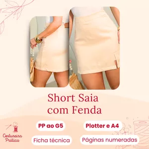 Imagem de capa para o Ebook Short Saia com Fenda