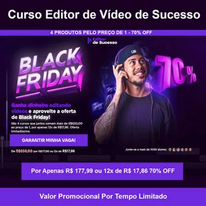 Imagem de capa para o Curso online Curso Ediçaõ De Video com Avelino