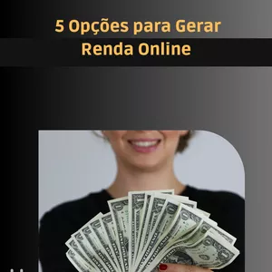 Imagem de capa para o Ebook Marketing Digital: 5 Opções para Gerar Renda Online