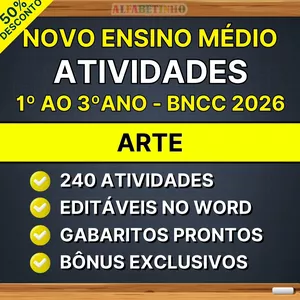 Imagem do curso ARTE - Atividades - Ensino Médio - BNCC 2026
