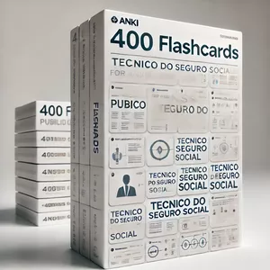 Imagem do curso 400 flashcards para o ANKI - Concurso público INSS -  Técnico do Seguro Social