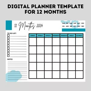 Cover image for Online course 12 pages of digital palnner template