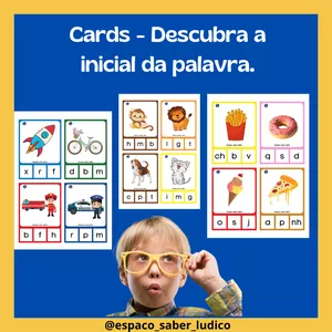 Imagem de capa para o Ebook Cards - Descubra a Inicial da Palavra.