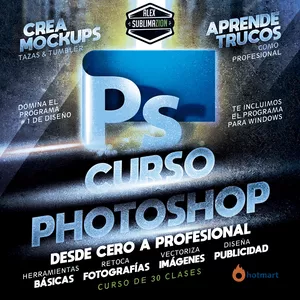 Imagen de portada para Curso online Curso de Diseño con Photoshop desde cero