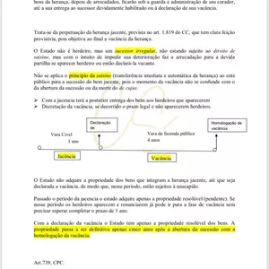 Imagem de capa para o Ebook Resumos Jurídicos de todo conteúdo do livro de sucessões do Código Civil.
