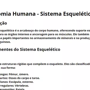 Imagem de capa para o Ebook Guia Prático do Sistema Esquelético: Estrutura, Função e Aplicação Prática na Saúde
