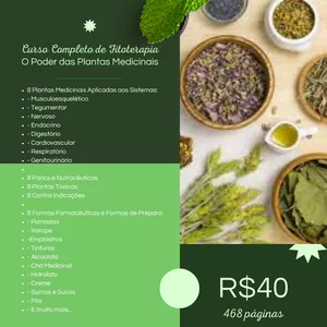 Imagem de capa para o Ebook Curso Completo de Fitoterapia