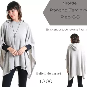 Imagem de capa para o Ebook Molde Poncho Feminino 
