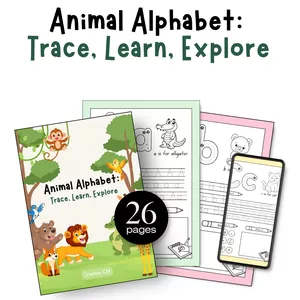 Cover image for Ebook Animal Alphabet: Trace, Learn, Explore