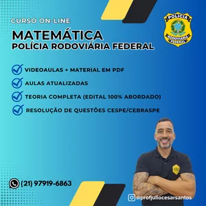 Imagem de capa para o Curso online Polícia Rodoviária Federal - Matemática