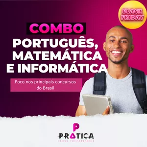 Imagem de capa para o Curso online Combo "Português, Matemática e Informática" para Concursos- Modalidade ONLINE