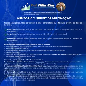 Imagem de Mentoria 3: Sprint de Aprovação criado por WILLIAN SILVA DIAS na hotmart