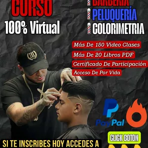 Imagen de portada para Ebook CURSO COMPLETO DE PELUQUERÍA, BARBERÍA Y COLORIMETRÍA 