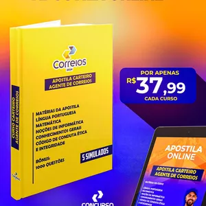 Imagem de capa para o Ebook APOSTILA DOS CORREIOS - AGENTE DOS CORREIOS (CARTEIRO)
