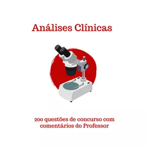 Imagem principal do produto Análises Clínicas - 200 questões de concurso com comentário do professor Abner