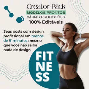 Imagem de capa para o Curso online Crëator-Päck FITNESS Templates