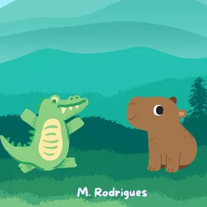 Imagem de capa para o Ebook O jacaré e a capivara 