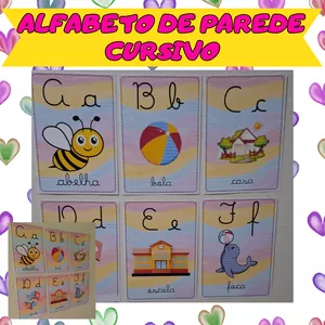 Imagem de capa para o Ebook Alfabeto para parede cursivo