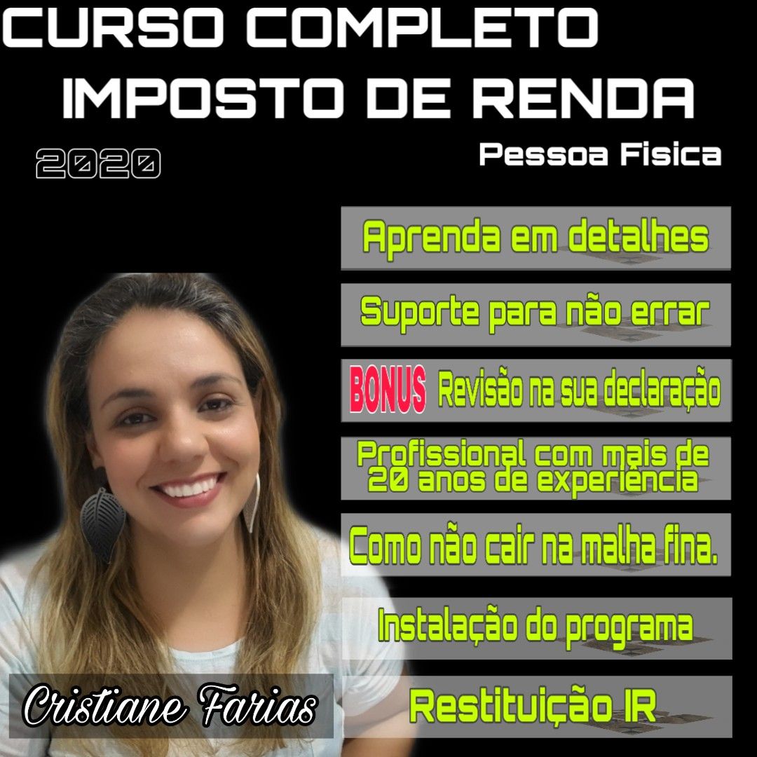 Imagem do curso CURSO COMPLETO IMPOSTO DE RENDA 2020