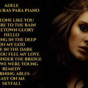 Imagem de capa para o Ebook Livro de Partituras Para Piano - Adele "Greatest Hits"