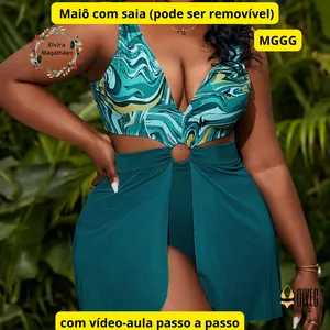 Imagem de capa para o Ebook Molde Maiô com saia (removível)