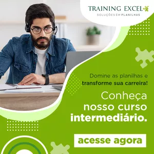 Imagem de capa para o Curso online Training Excel - Curso Intermediário