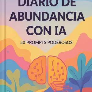 Imagen de portada para Ebook Diario de Abundancia con IA: 50 Prompts Poderosos