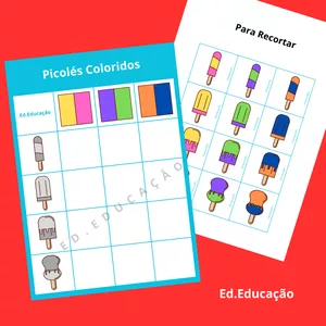 Imagem de capa para o Ebook Picolés Coloridos - Ed.Educação