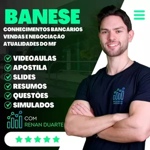 Imagem de capa para o Curso online Curso Banese - Conhecimentos Bancários e Vendas e Negociação (com Renan Duarte)