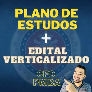 Imagem de capa para o Ebook PLANO DE ESTUDOS CFO PMBA + EDITAL VERTICALIZADO