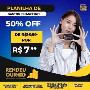 Imagem de capa para o Ebook Planilha de Gastos Pessoais - Descubra onde está indo seu dinheiro.