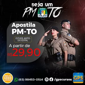 Imagem de capa para o Curso online Apostila PM-TO
