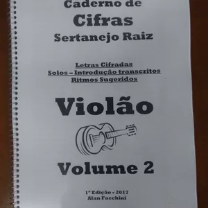 Imagem de capa para o Ebook Cifras Violão Sertanejo Raiz Vol2 - 100 páginas com Solos, ritmos e fonte grande