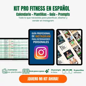 Imagen de portada para Curso online Kit de Contenido Fitness para Entrenadores | Plantillas Canva + Calendario Instagram + Guía de Crecimiento | Español