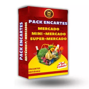 Imagem de capa para o Ebook Kit Encartes P/ Mercados Editáveis