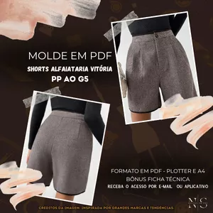 Imagem de capa para o Curso online ✨NS Molde em PDF✨ - Shorts Alfaiataria Vitória ID 4966152 [PP ao G5]✨