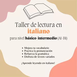 Imagen de portada para Curso online Taller de lectura en italiano. Básico-intermedio (A1-B1)