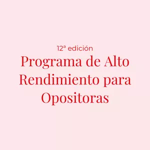 Imagen de portada para Curso online 12ª Edición Programa de Alto Rendimiento para Opositoras