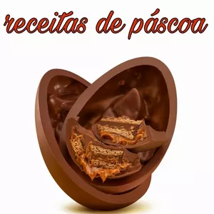 Imagem de capa para o Ebook Ovo de páscoa com recheio de leite ninho trufado