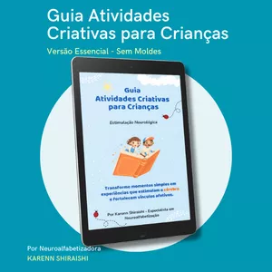 Imagem de capa para o Ebook Guia Atividades Criativas para Crianças – Versão Essencial (RGB - Sem moldes)