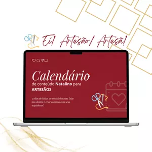 Imagem de capa para o Curso online Calendário de conteúdo Natalino - 31 Dias para Artesãos/ Artesãs