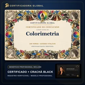 Imagem do curso 🔥 BOLSA 100% [APLICADA] - [MATRÍCULA] CURSO DE FORMAÇÃO EM COLORIMETRIA - ACESSO VITALÍCIO - CRACHÁ BLACK + REGISTRO - CASHBACK R$ 25 - BÔNUS APOSTILA EXTRA - CG