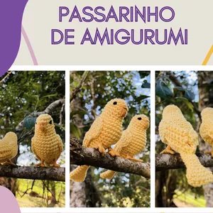 Imagem de capa para o Ebook Passarinho de Amigurumi - Receita em PDF